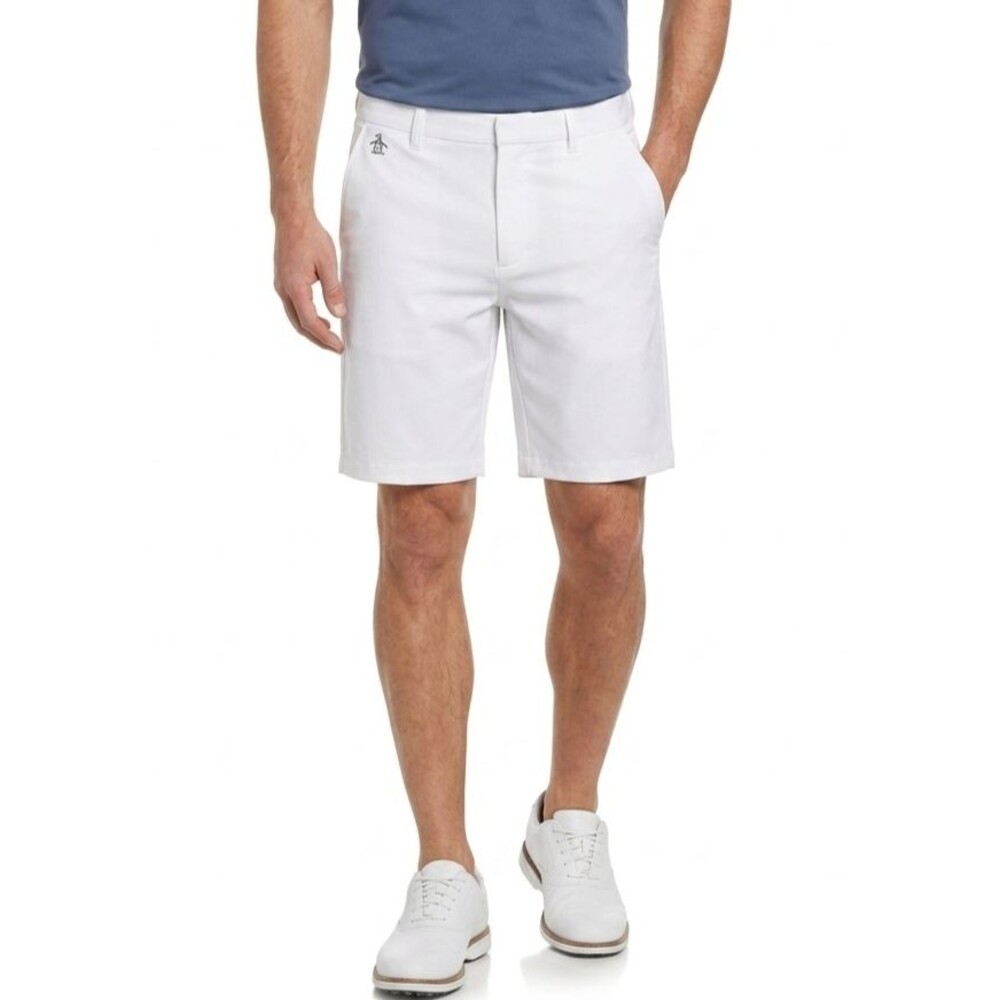 Original Penguin Performance Golf Shorts Mens 42 White Stretch SU28299 EUC